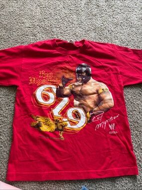 B54 Y2K Youth Lg Red Rey Mysterio 679 Graphic Men’s T‑Shirt